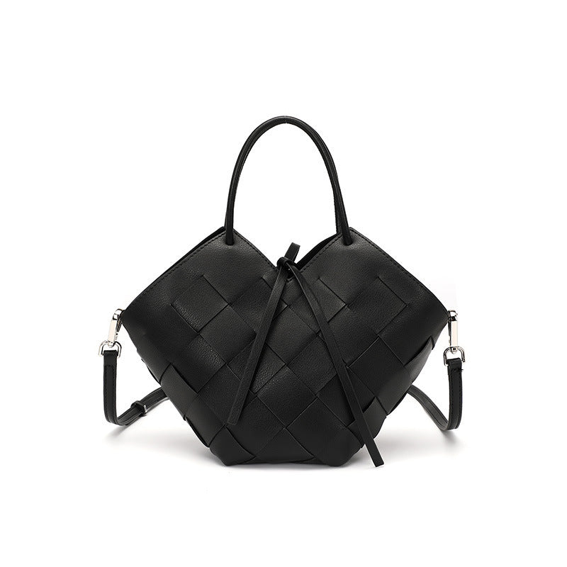 Women's Cowhide Crossbody Bag with Basket Design