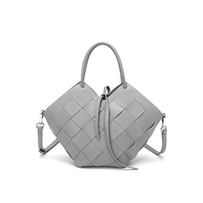 Women's Cowhide Crossbody Bag with Basket Design