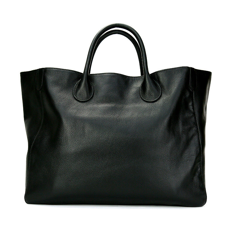 Women's High-Capacity Autumn Genuine Cowhide Handbag