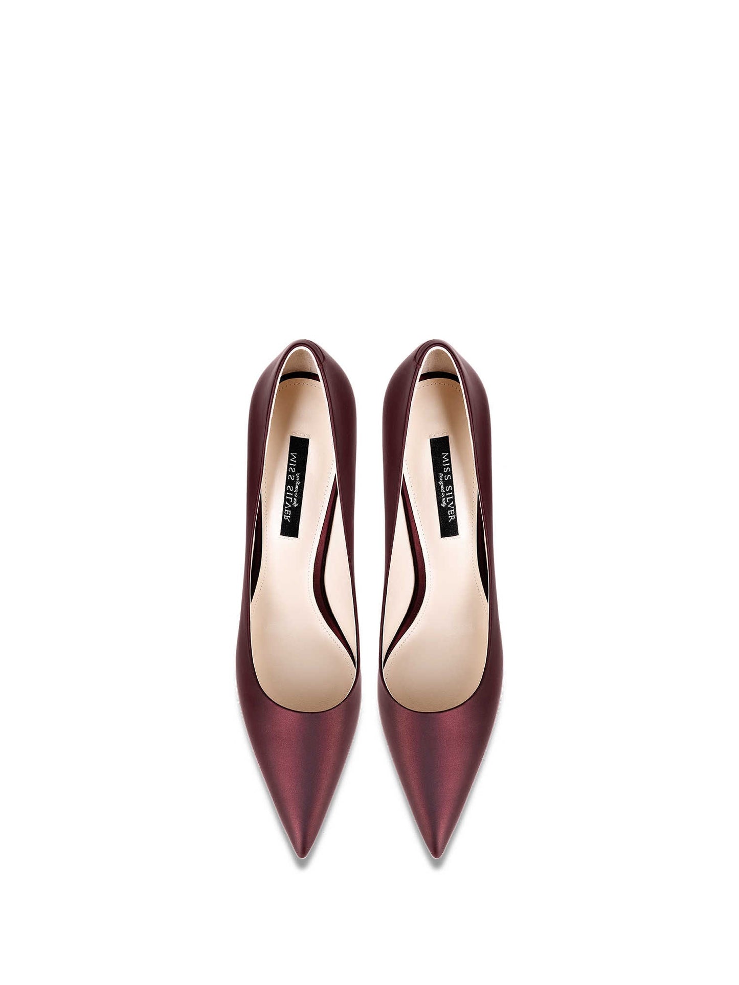 Pointed Leather Stiletto Pumps - Multiple Heel Heights