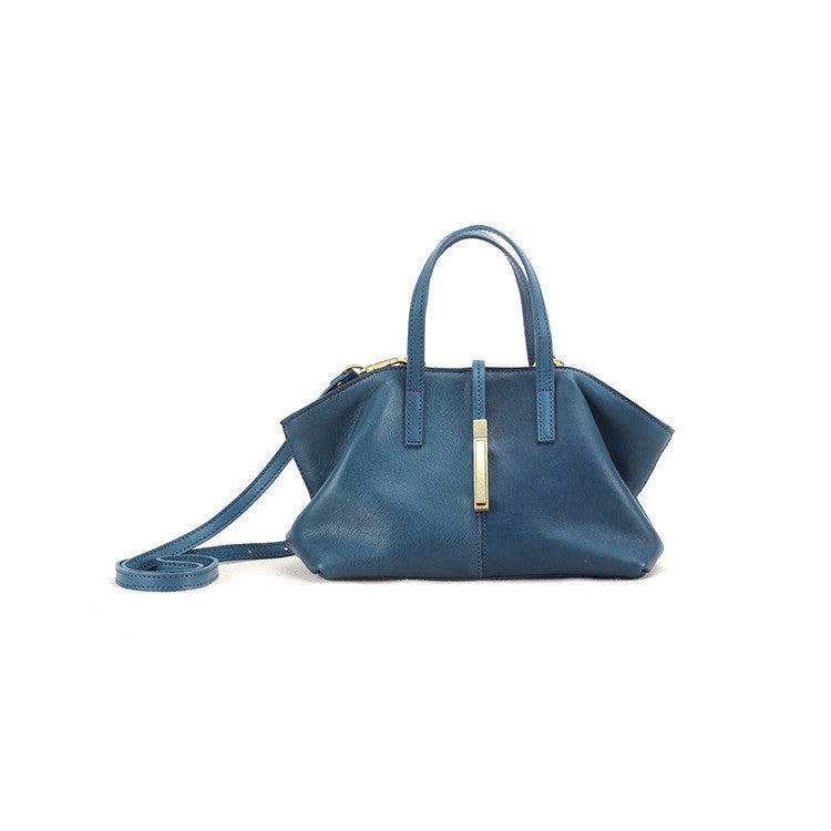 Women's Skeleton-Skin Dumpling Leather Messenger Bag