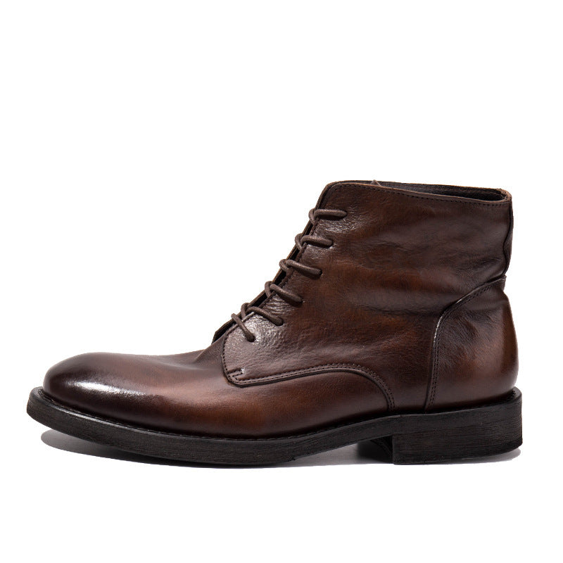 Trendy Workwear Boots | Genuine Cowhide, Black & Brown