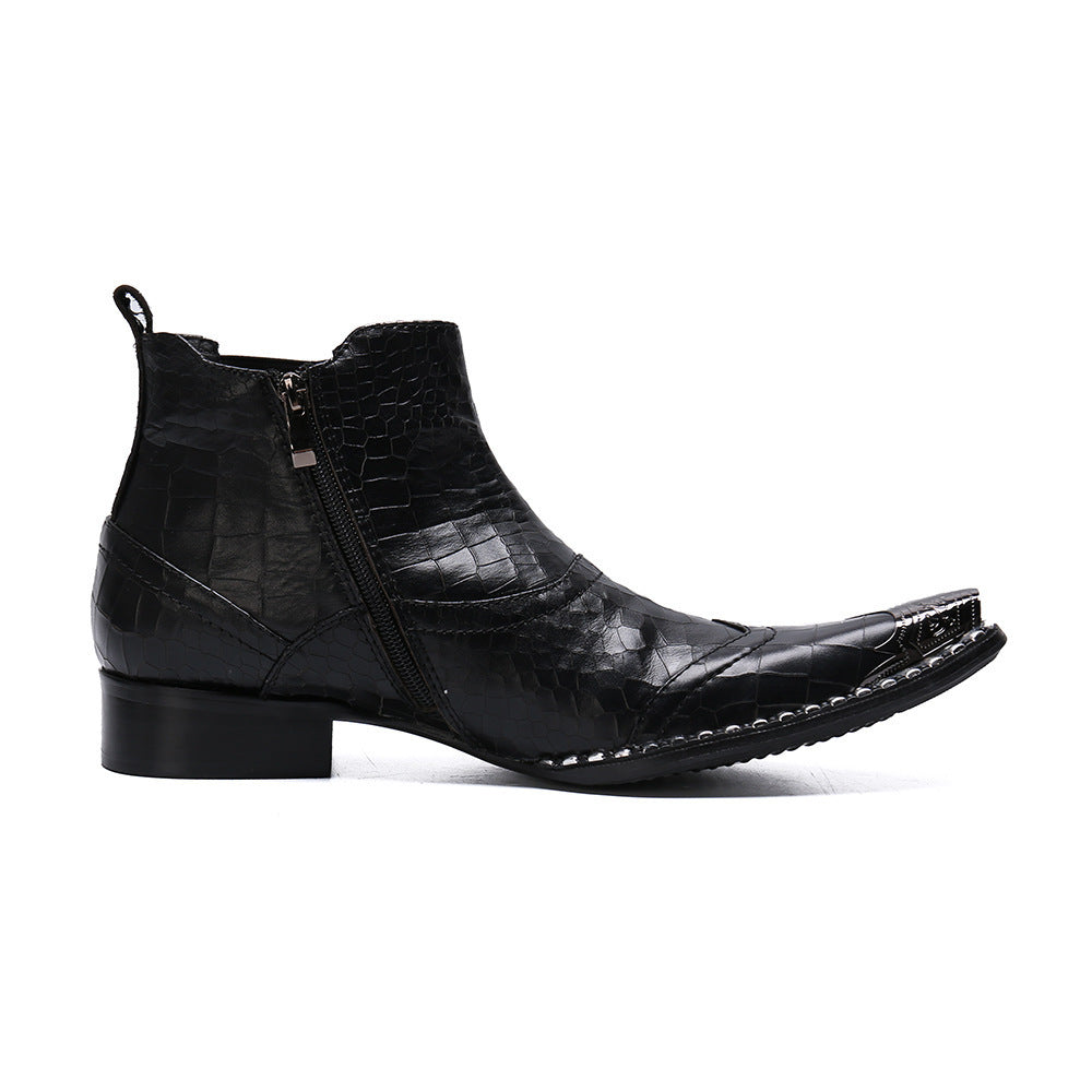 Men's British Leather Chelsea Boots - Pointed Toe