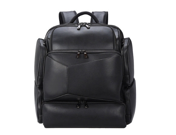 Vintage Leather Backpack 17" Laptop, 20-35L Capacity