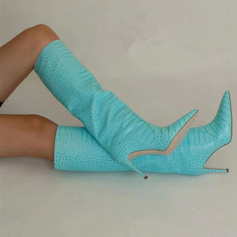Fluorescent Green Pointed Toe Stiletto High Heels