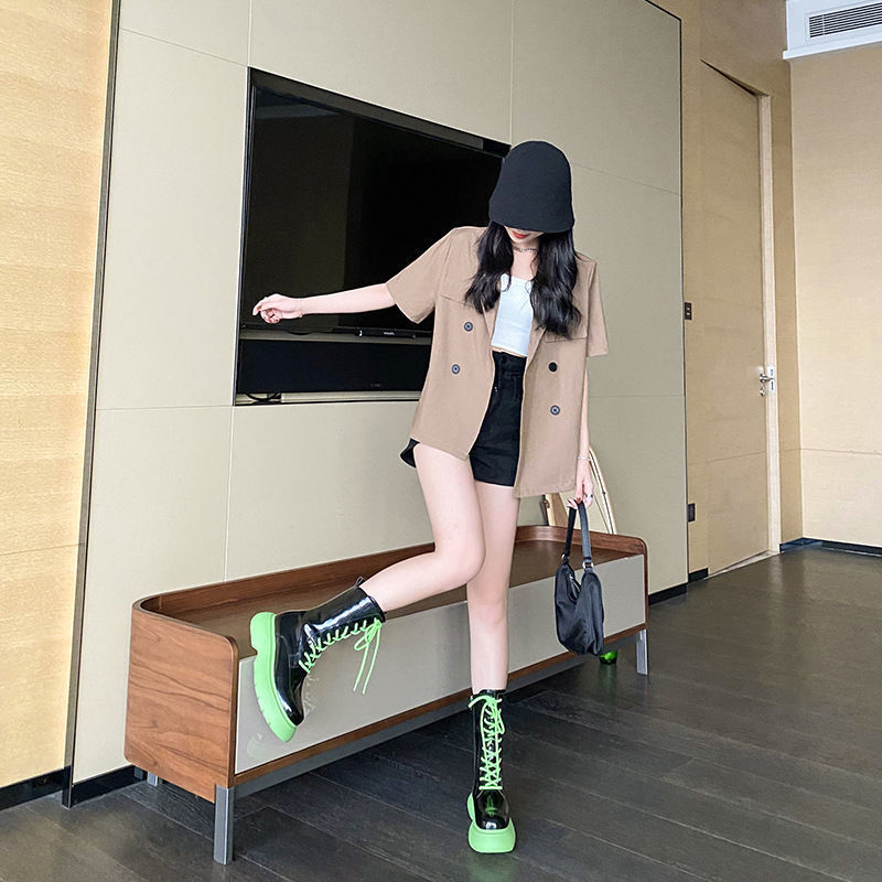 Casual Mid-Tube Big Toe Rubber Sole Boots
