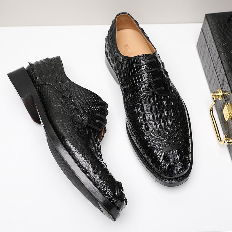 Handmade Crocodile Leather Men's Formal Business Shoes