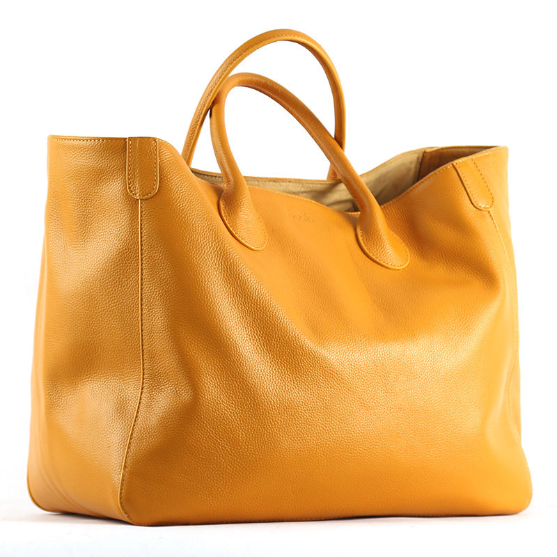 Women's High-Capacity Autumn Genuine Cowhide Handbag