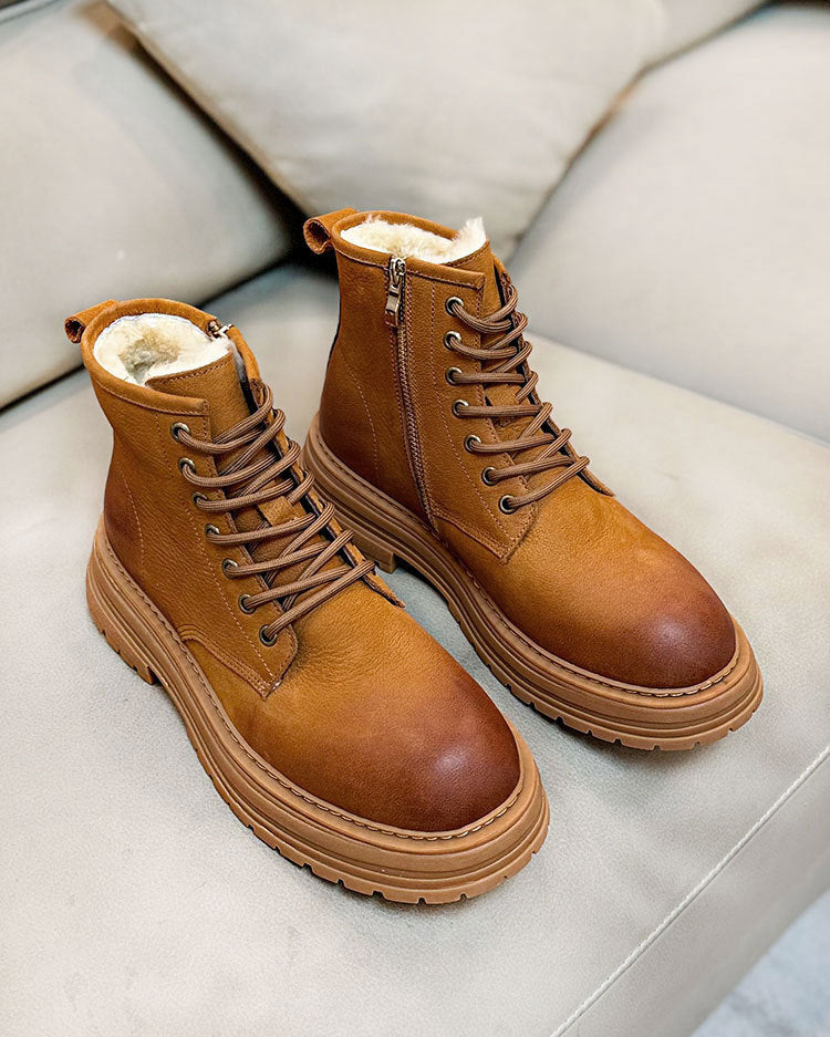 Men's Sheepskin Fur Snow Boots | Dr Martens, Non-slip