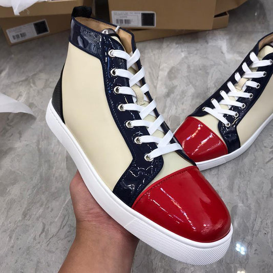Men’s High Top Crocodile Pattern Casual Board Shoes