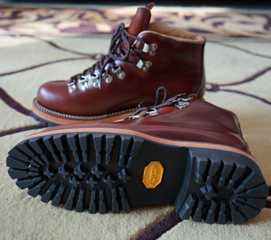 Men's Brown Daily Leisure Cowhide Hiking Boots