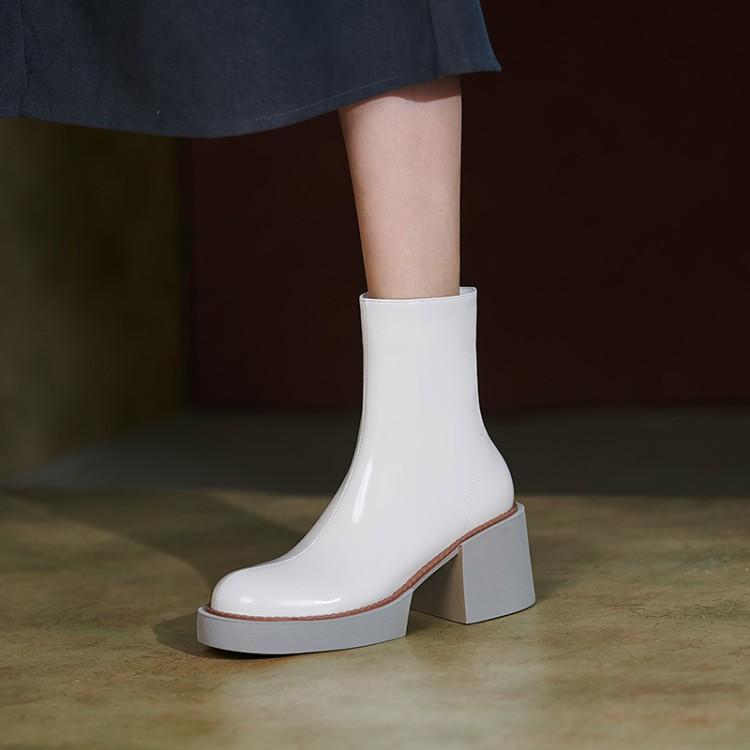 Women's Colorblock Pointed Toe Fringe Short Boots