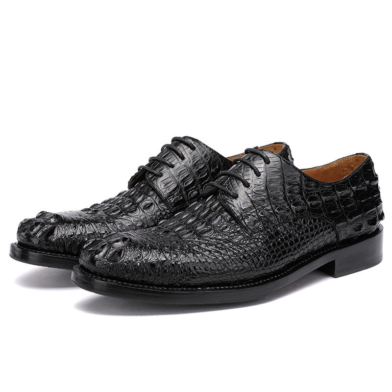 Handmade Crocodile Leather Men's Formal Business Shoes