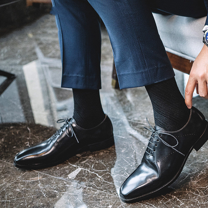 Men's Hand-Polished Cowhide Brogue Oxford Shoes