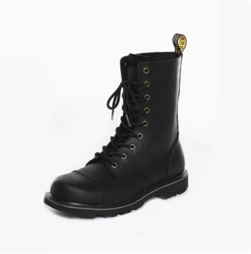 Men's Outdoor Motorcycle Martin Boots - Mid Heel