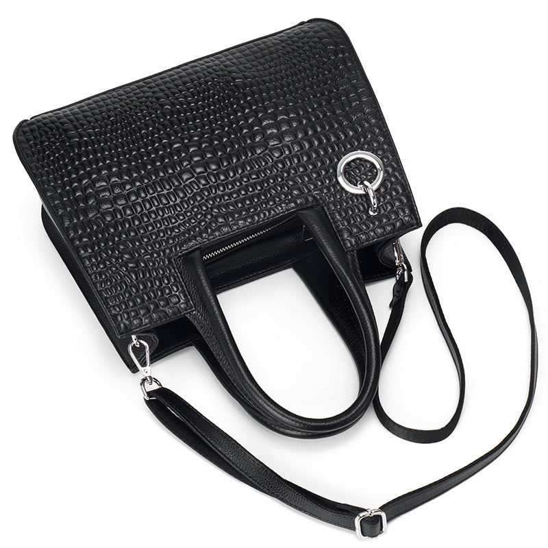 Ladies Cowhide Leather One-Shoulder Messenger Bag
