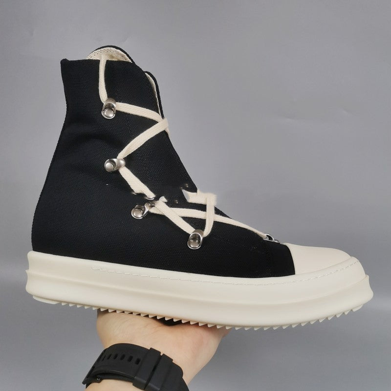 High Top Canvas Shoes with Thick TPU Sole Unisex