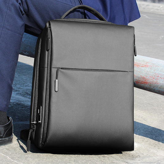 Fingerprint Lock Anti-Splash Laptop Backpack, Black