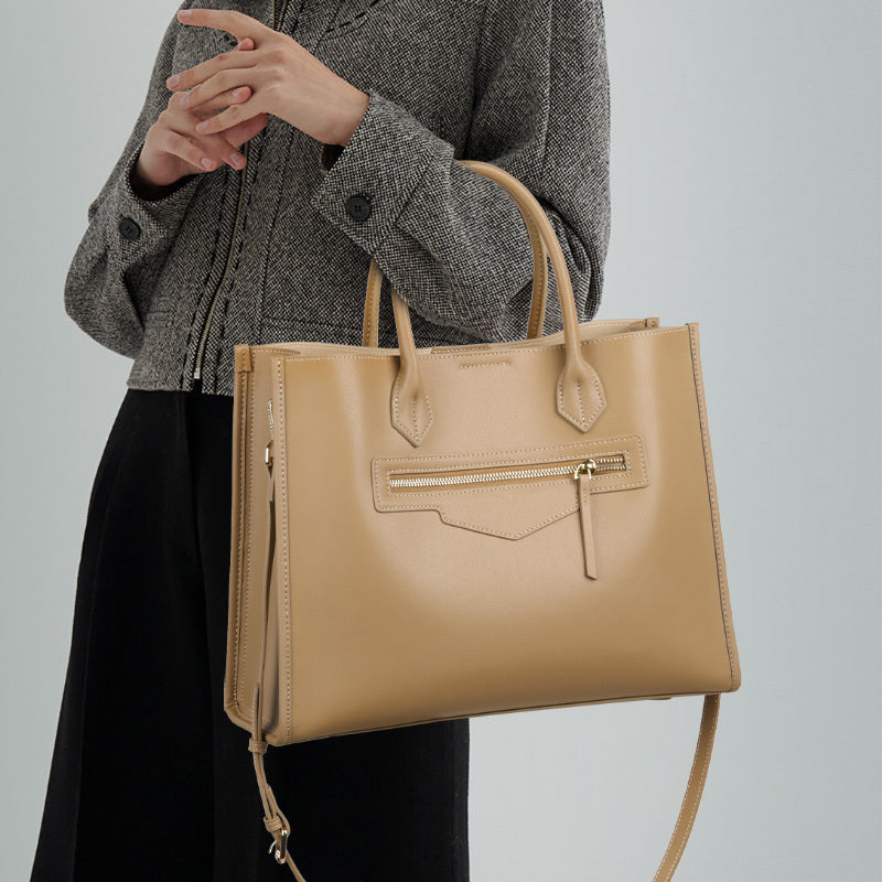 Women’s Large Genuine Leather Tote Bag with Laptop