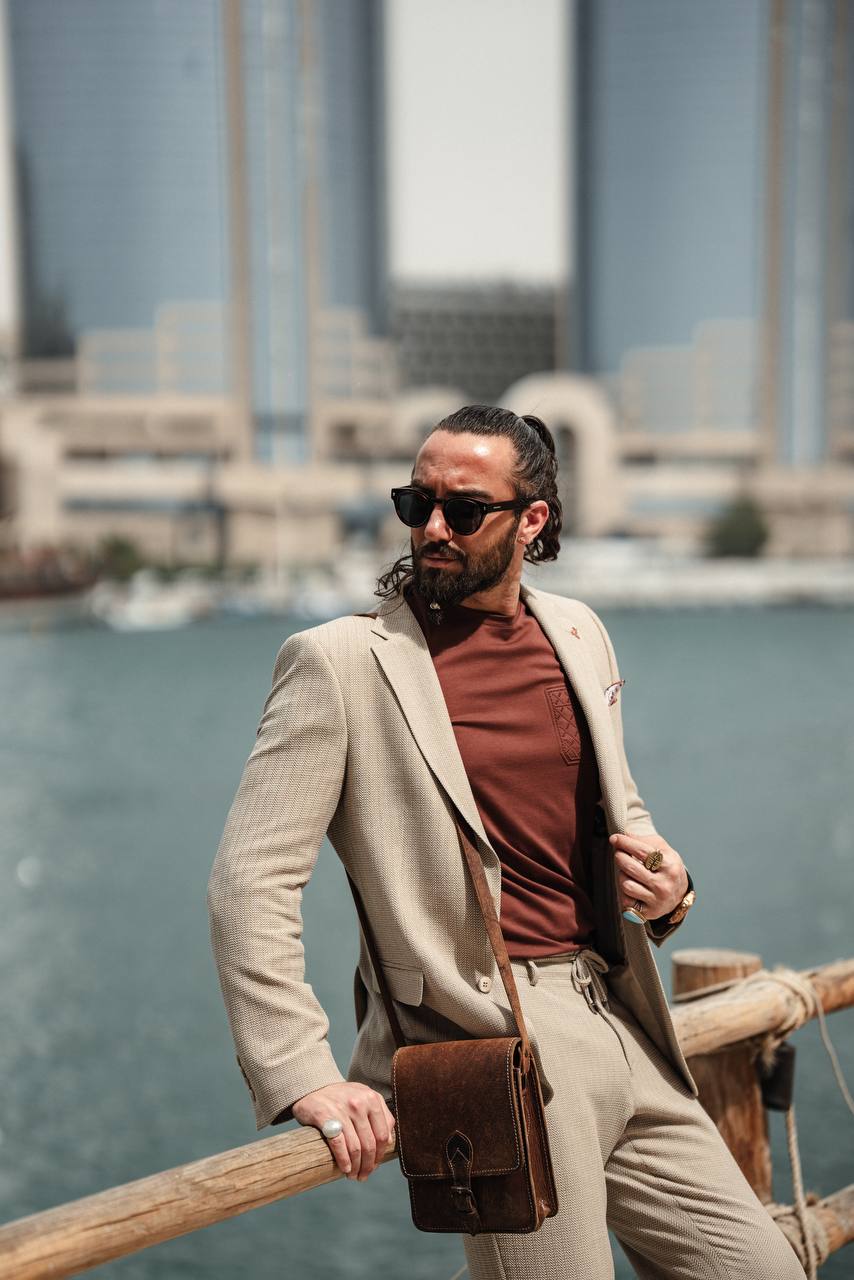 Light Beige Linen Blend Suit