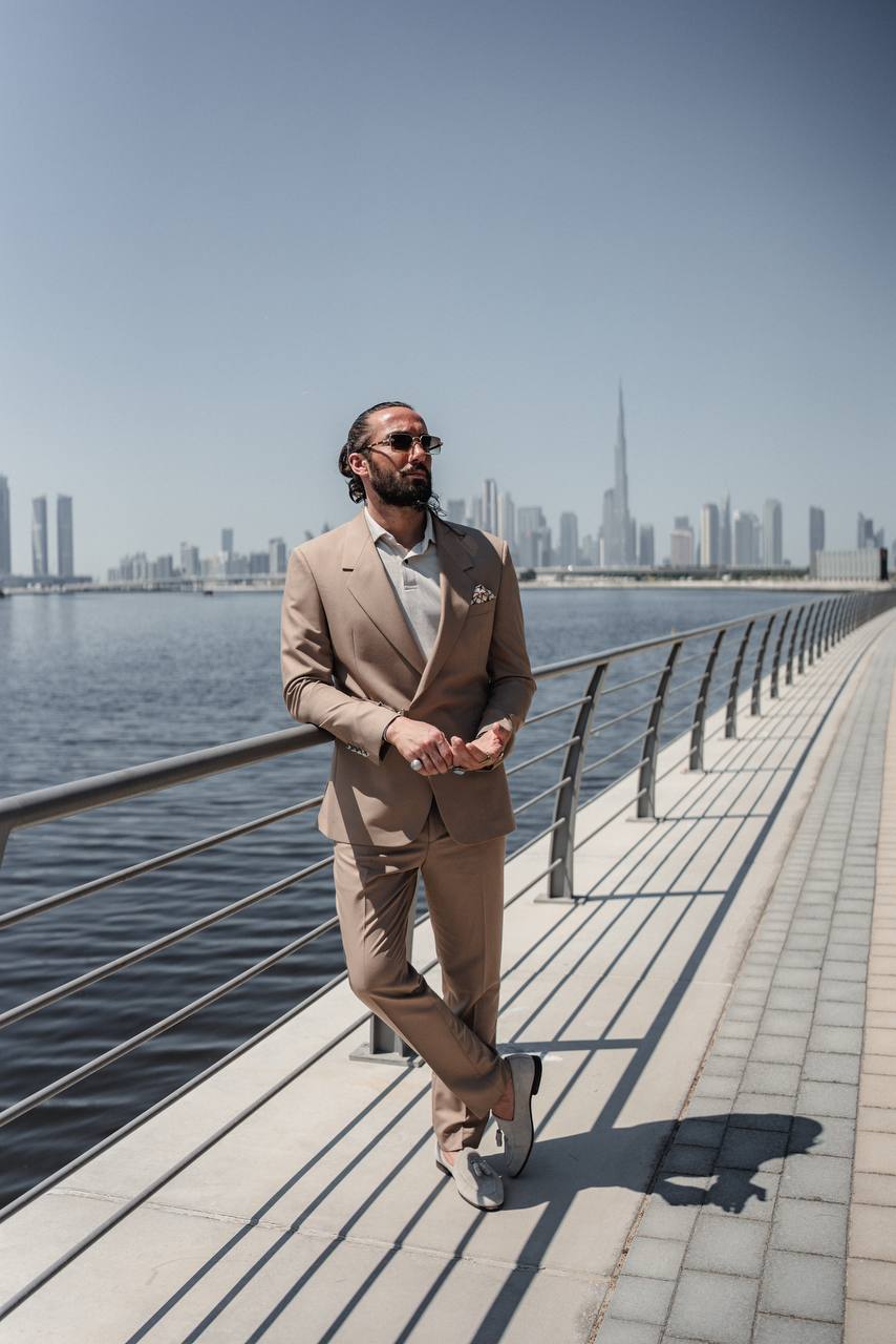 Light Tan Modern Suit