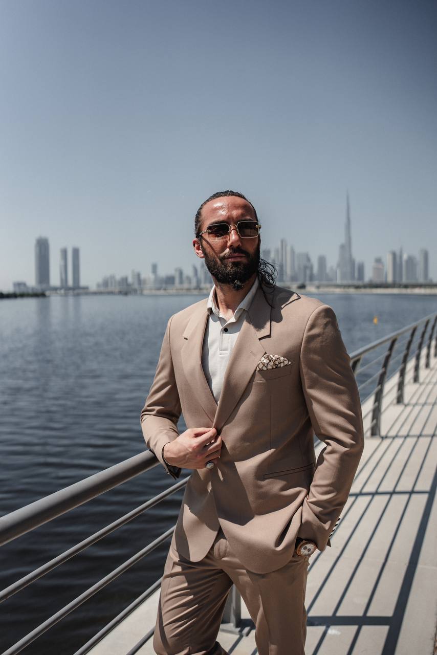 Light Tan Modern Suit