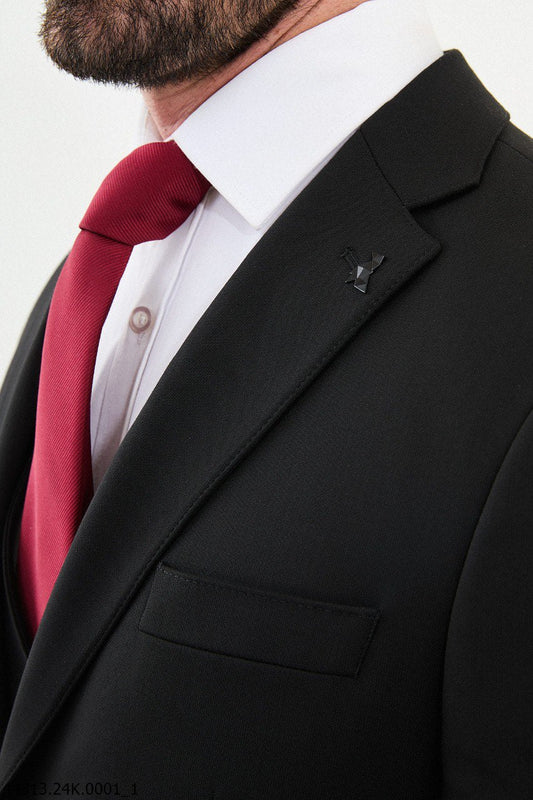 Classic Black Three-Piece Suit