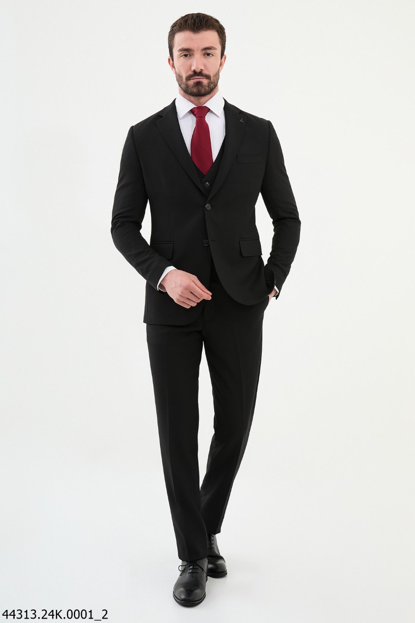 Classic Black Three-Piece Suit