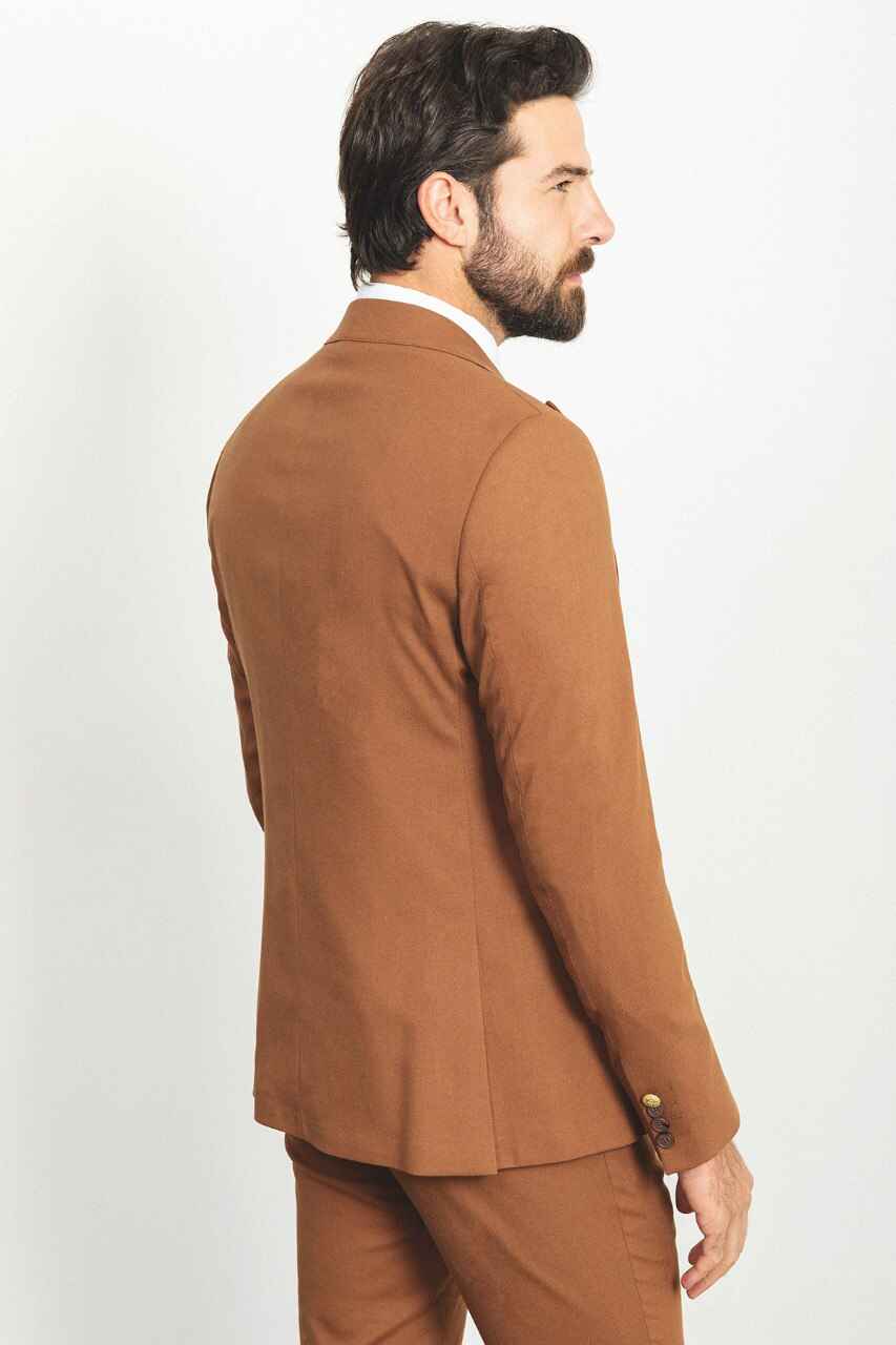 Camel Special Design Slim Fit Suit