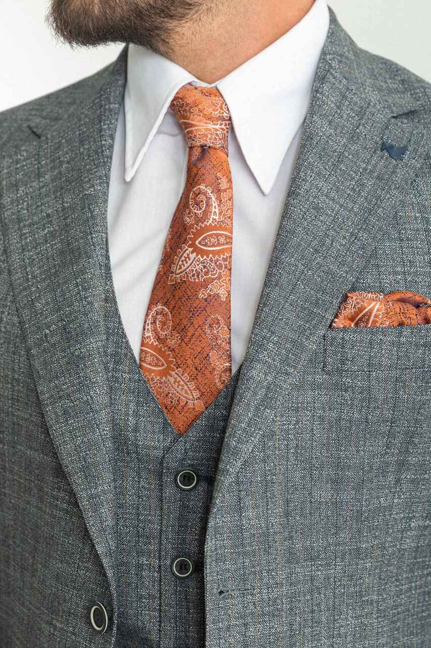 Navy Blue Slim Fit Three-Piece Suit