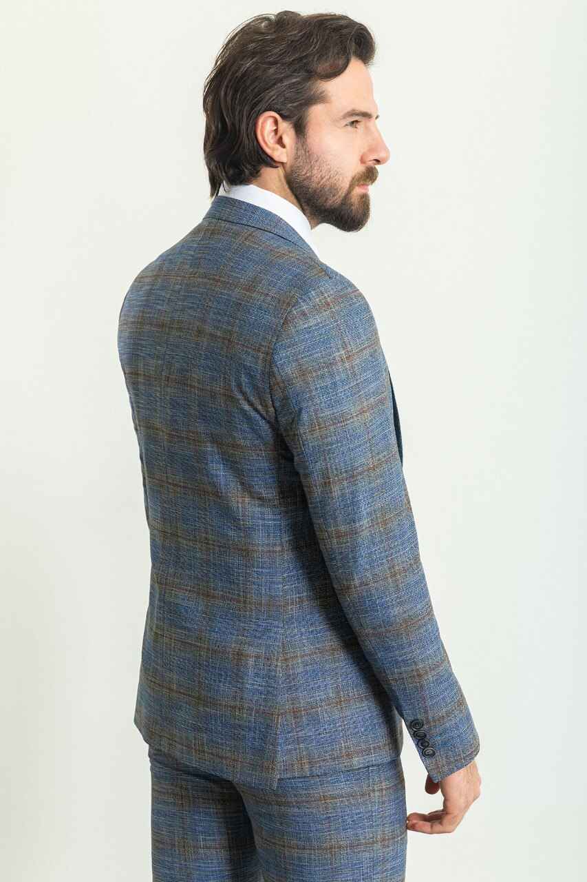 Navy Slim Fit Three-Piece Suit