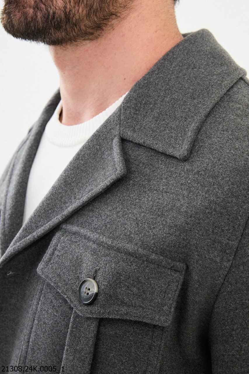 Men's Modern Fit Textured Field Coat
