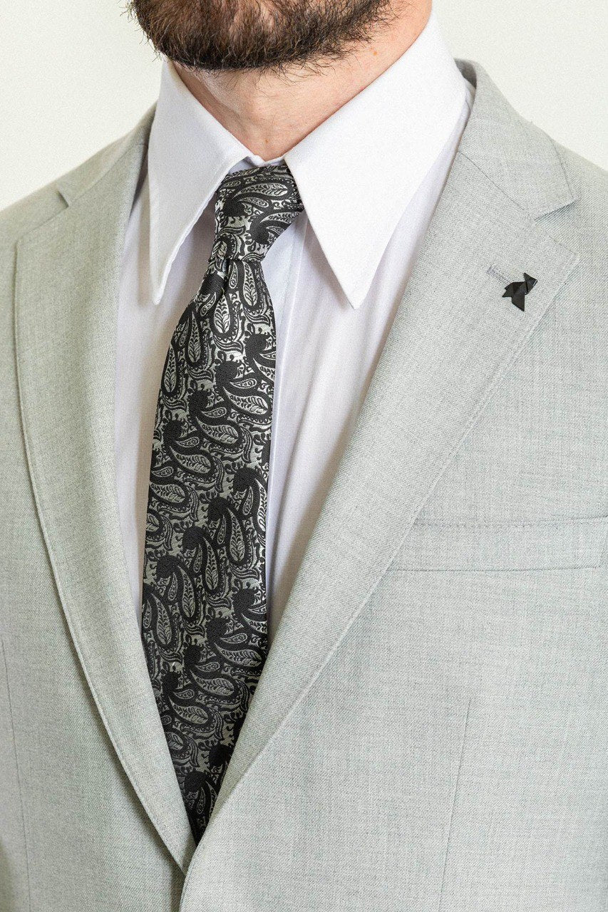 Light Gray Modern Slim Fit Two-Piece Suit