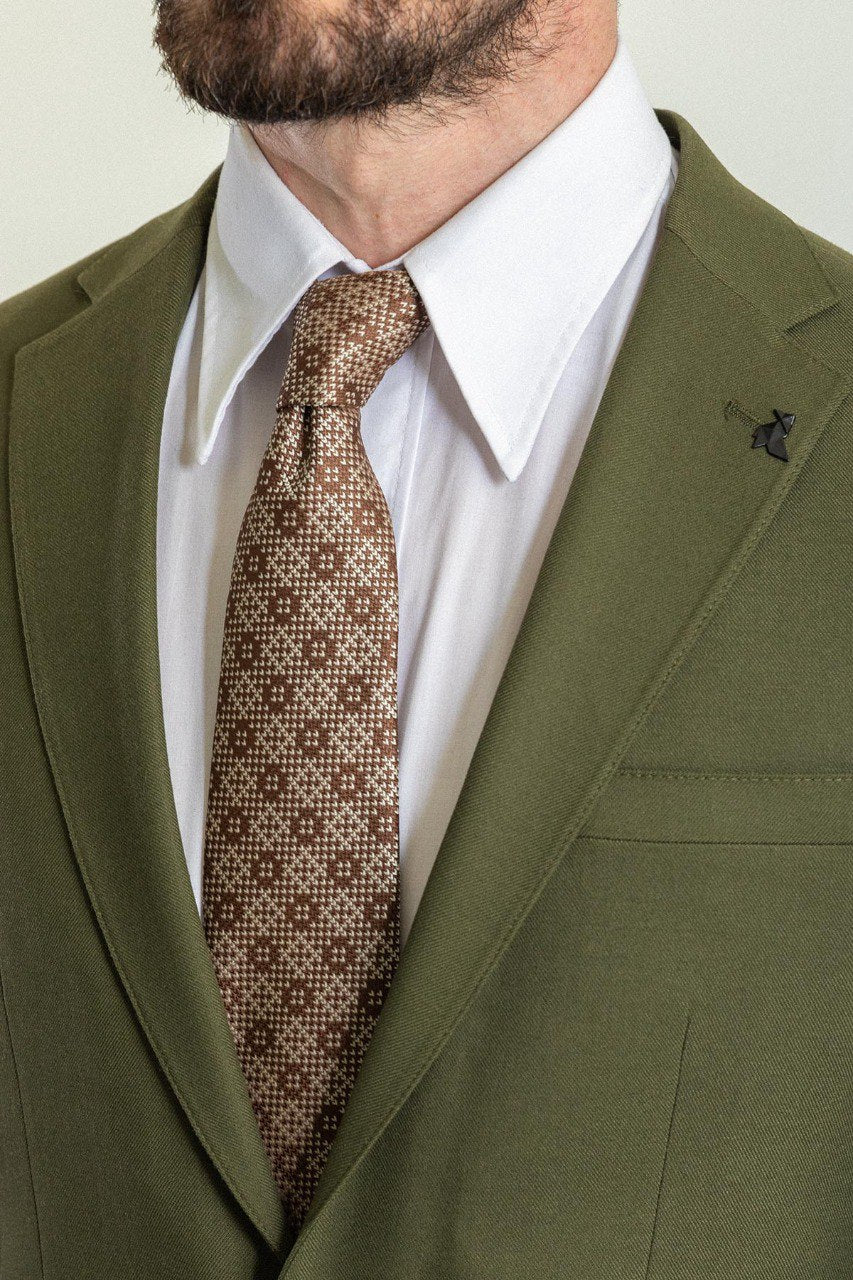 Khaki Modern Slim Fit Two-Piece Suit