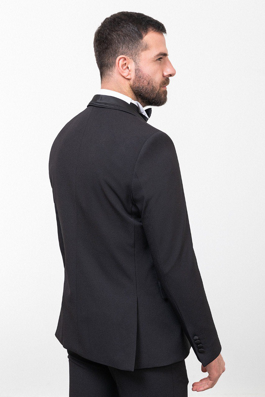 Black Slim Fit Tuxedo with Satin Trim