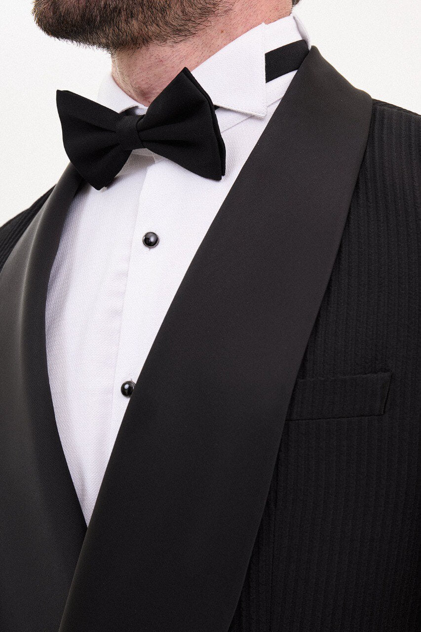 Black Double-Breasted Slim Fit Tuxedo