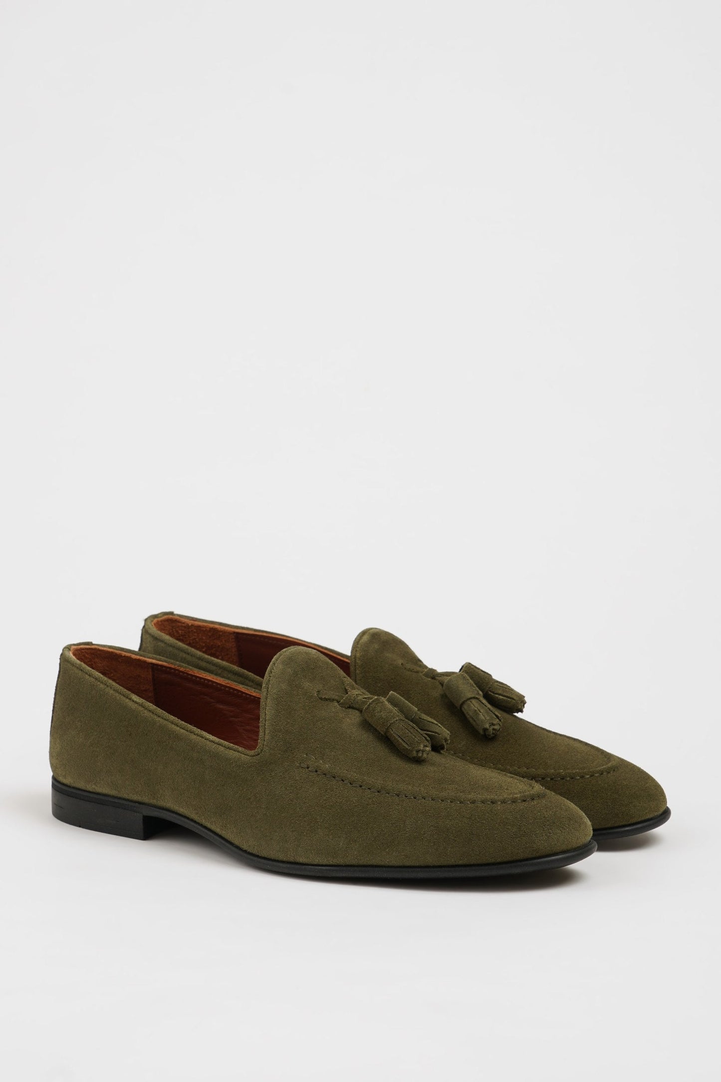 Khaki Suede Loafer Shoes