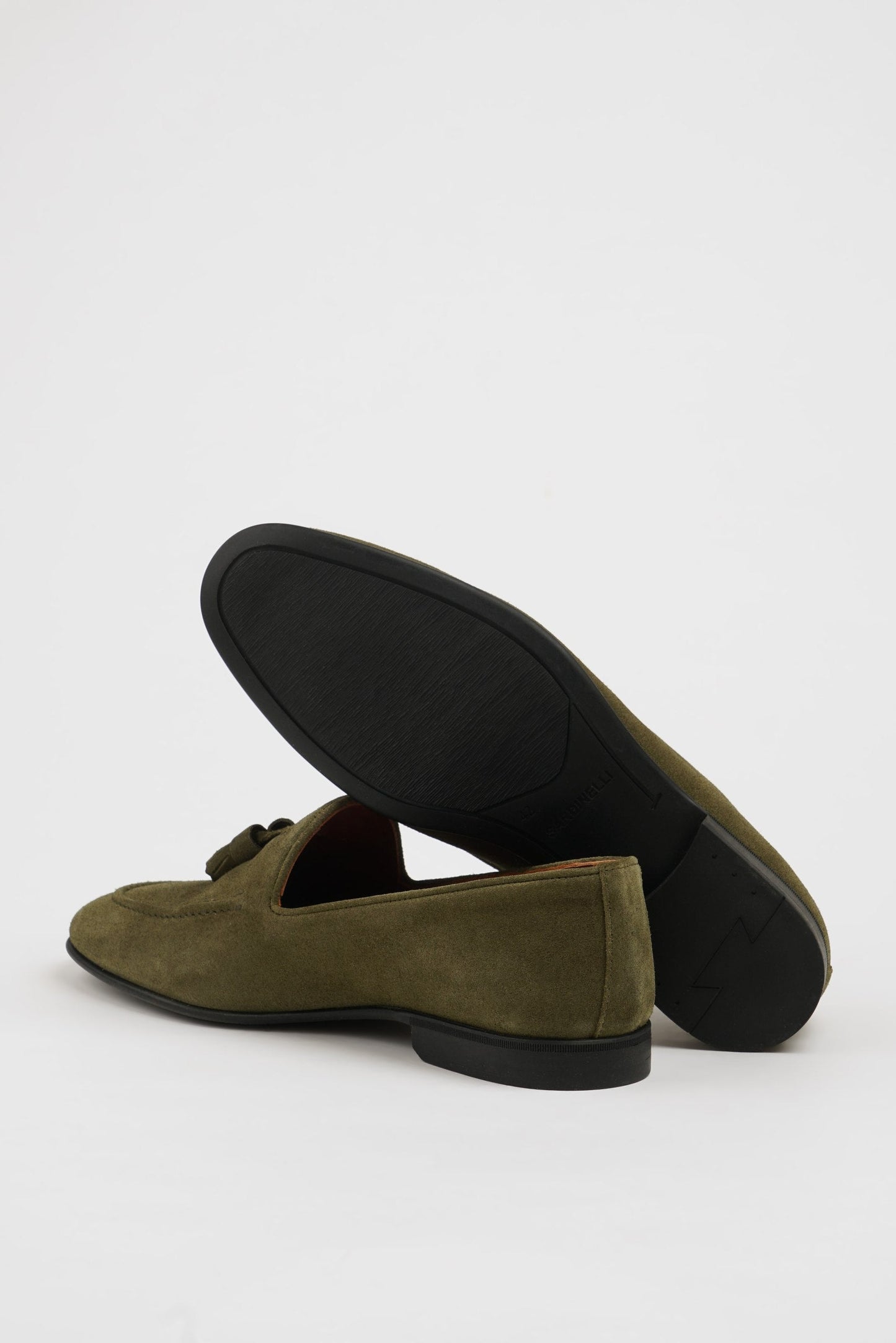 Khaki Suede Loafer Shoes
