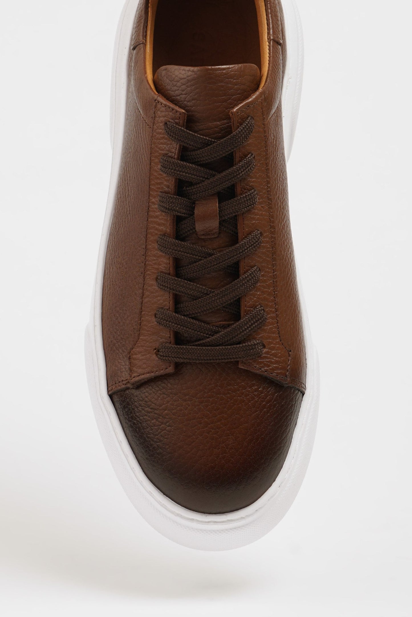 Camel Pool Sole Leather Sneakers Shoes
