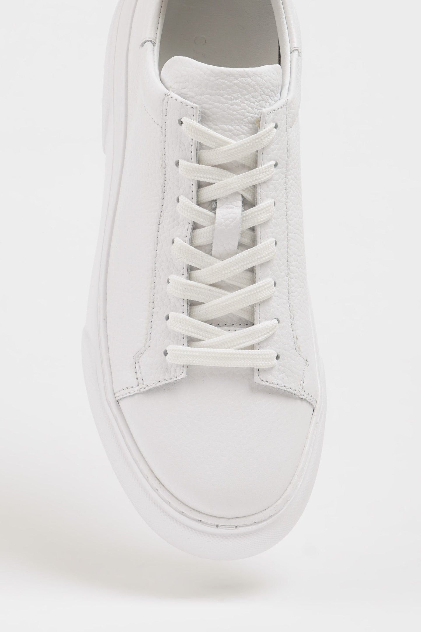 White Pool Sole Leather Sneakers Shoes