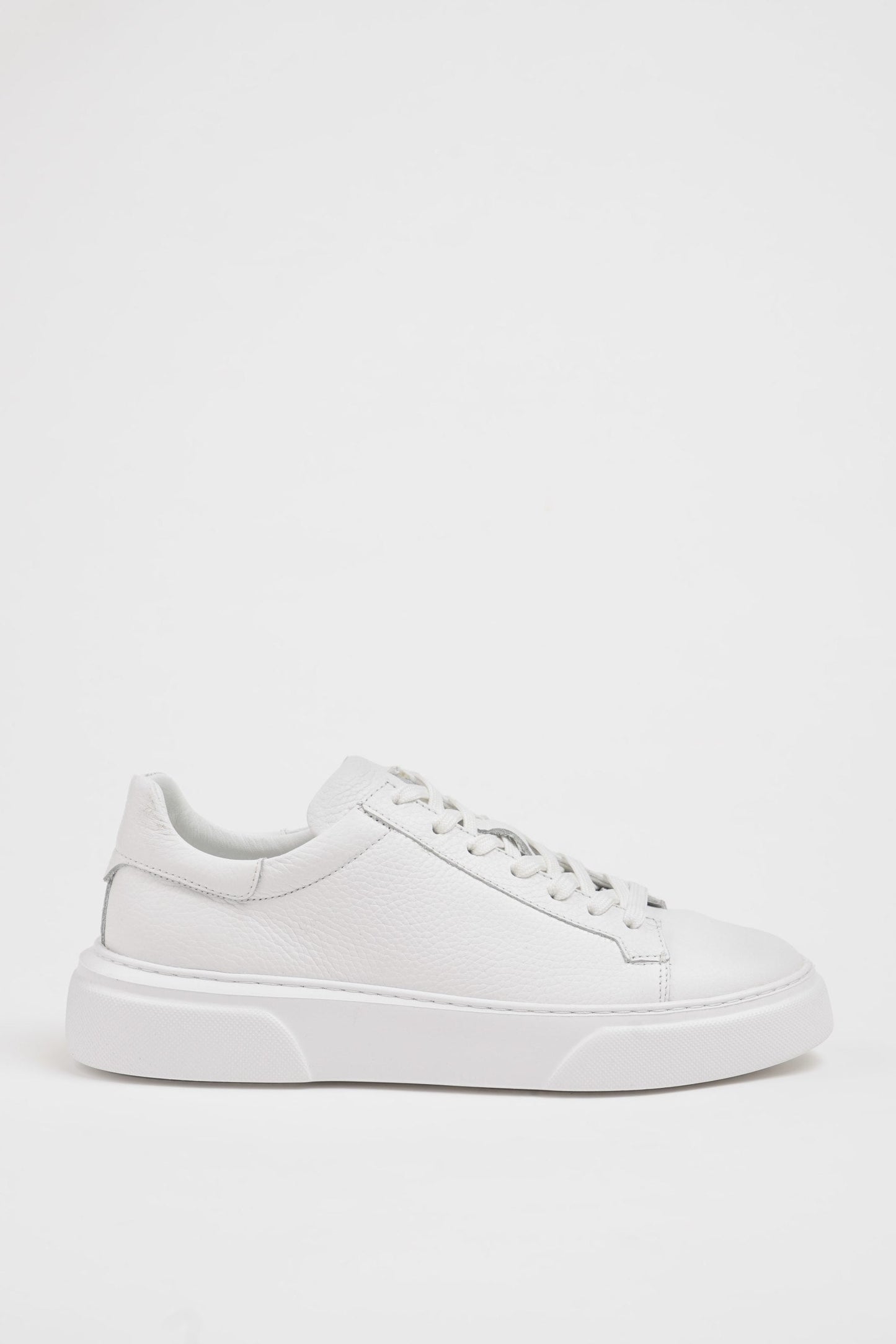 White Pool Sole Leather Sneakers Shoes