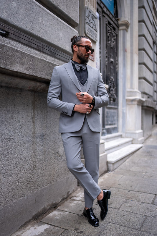 Grey Groom Suit